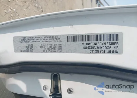 2020 Dodge Charger Gt Rwd z USA, uszkodzony, nr VIN 2C3CDXHG7LH228819